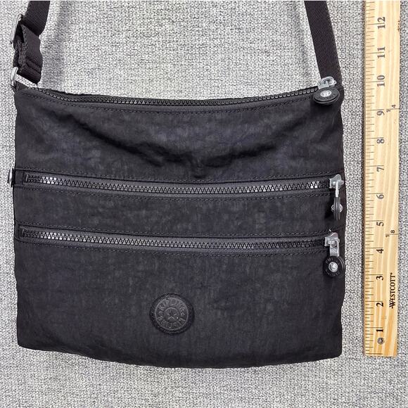KIPLING WOMEN'S BLACK ALVAR NYLON CROSSBODY BAG – WATER RESISTANT - NO CHARM - Picture 12 of 14
